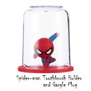 X2 MINISO Marvel Color Gargle Wash Cup Kids Toothbrush Holder Bathroom Organizer